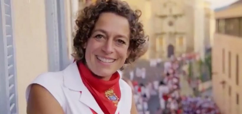 Alex Polizzi, Spectacular Spain in Channel 5. The Running of the Bulls and Sanfermin Fiesta